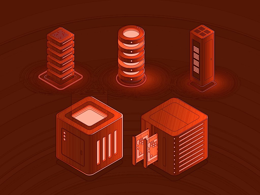 Factors to Consider when Buying a Residential Proxy - Isometric datacenter graphic
